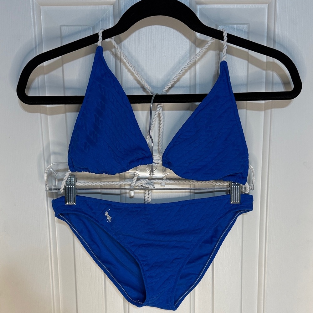 Ralph Lauren Vibrant Blue Bikini Top and Bottom Set